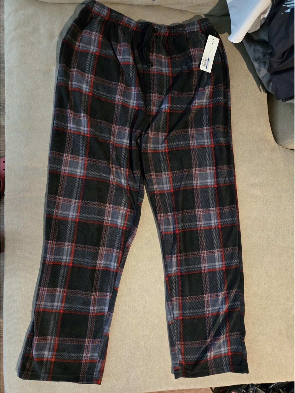 Perry Ellis Portfolio MicroFleece Plaid Pajama Sleepwear Lounge Pant NWT  XL